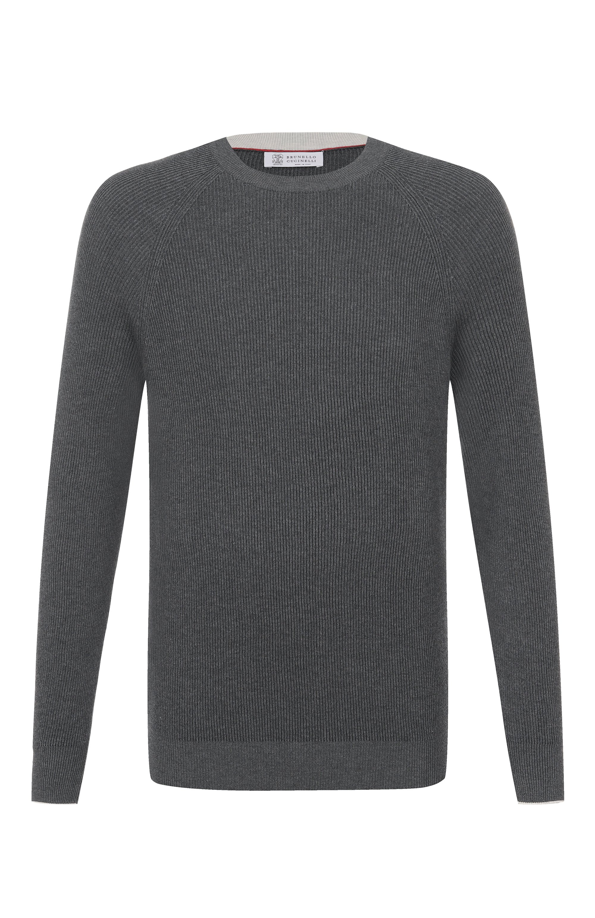 Хлопковый джемпер BRUNELLO CUCINELLI, арт. M29400100, фото 1
