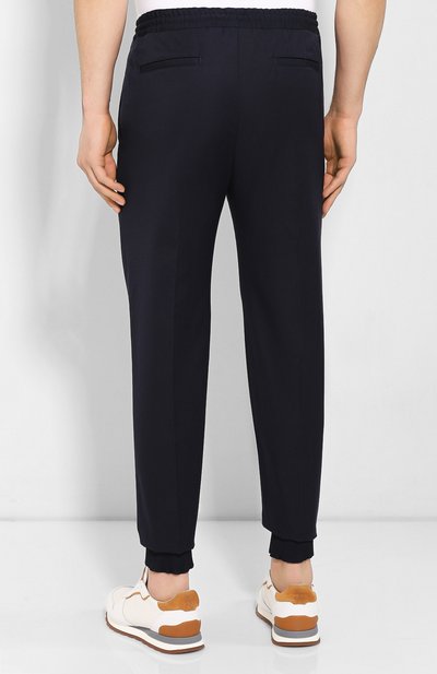 Шерстяные джоггеры BERLUTI темно-синего цвета по цене 78300 руб., арт. R17TCU60-002, фото 4 Шерстяные джоггеры BERLUTI, арт. R17TCU60-002, фото 4