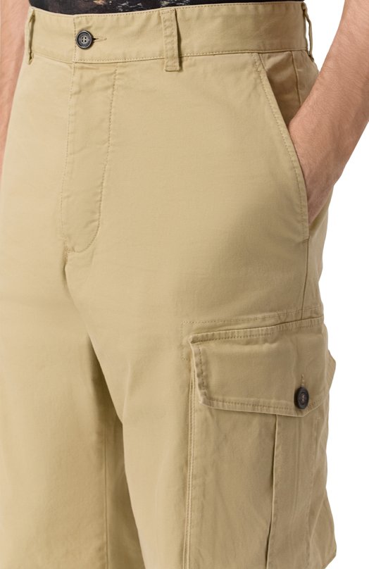 Хлопковые брюки-карго Dsquared2 S74KB1079/S39021 Бежевый  S74KB1079/S39021 Фото 5