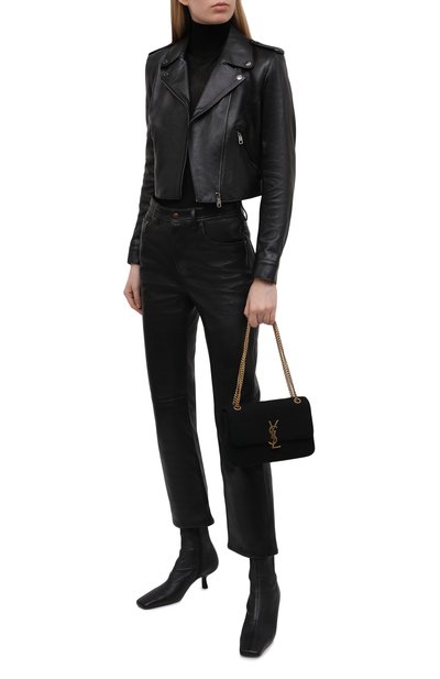 Кожаная куртка DOLCE & GABBANA черного цвета по цене 333500 руб., арт. F9M11L/HUL0J, фото 2 Кожаная куртка DOLCE & GABBANA, арт. F9M11L/HUL0J, фото 2