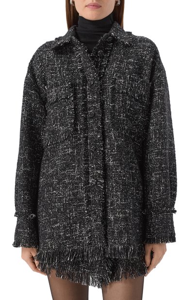 Рубашка MSGM темно-серого цвета по цене 62150 руб., арт. 3941MDE22/257621, фото 3 Рубашка MSGM, арт. 3941MDE22/257621, фото 3