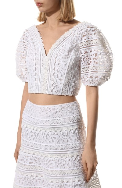 Хлопковый топ CAROLINA HERRERA, арт. R2211E214SCE, фото 3