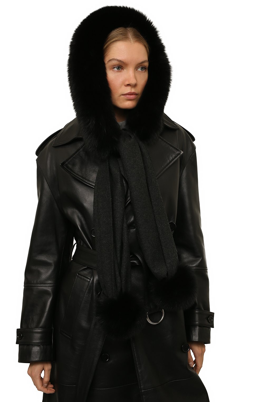 Капюшон с отделкой из меха песца VICTORIA KUSENKOVA, арт. 199305080548, фото 2