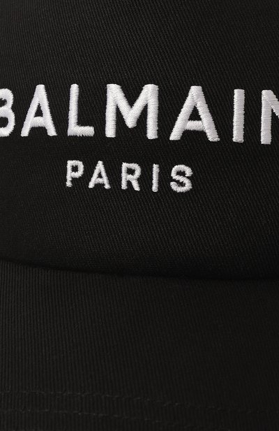 Хлопковая бейсболка BALMAIN черного цвета по цене 34150 руб., арт. BH0XA015/CB24, фото 4 Хлопковая бейсболка BALMAIN, арт. BH0XA015/CB24, фото 4