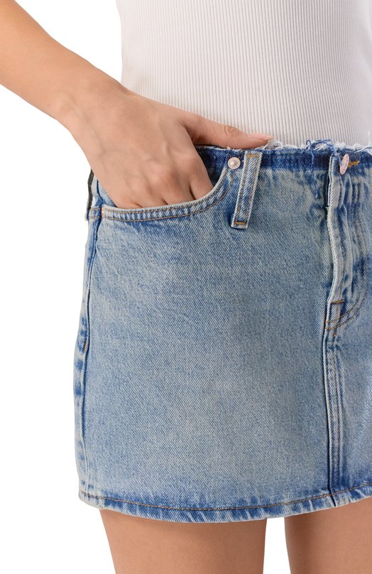 Джинсовая юбка 7 For All Mankind 7UY90E35-3BX Голубой  7UY90E35-3BX Фото 5