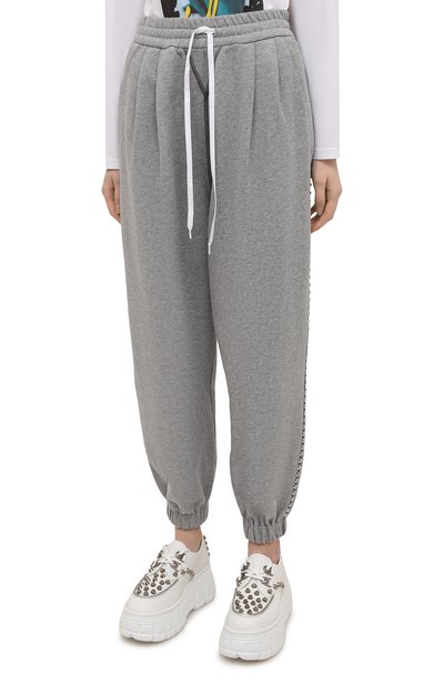 Хлопковые джоггеры MIU MIU, арт. MJP268-1Z9J-F0031, фото 3