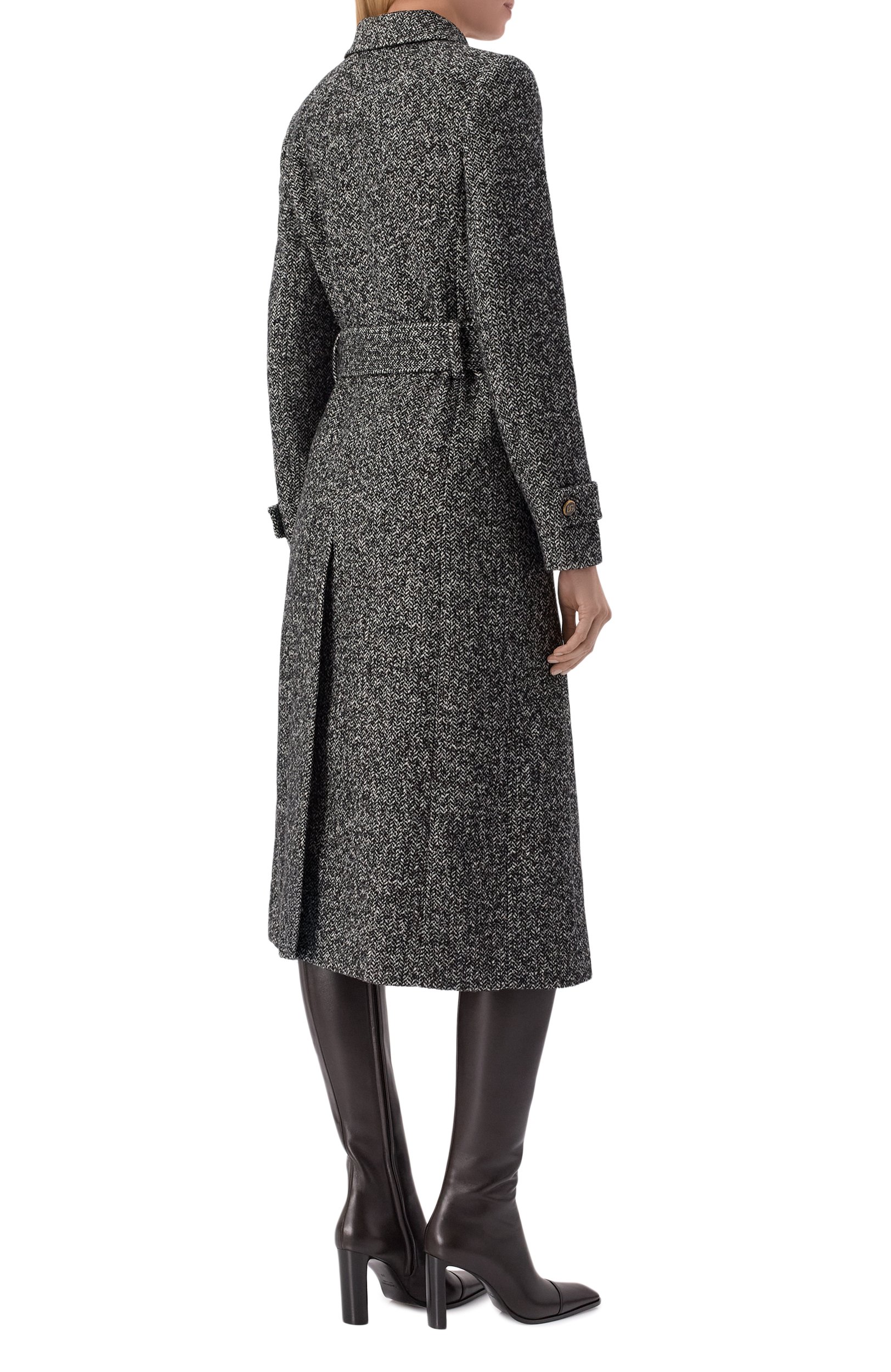 Шерстяное пальто DOLCE & GABBANA серого цвета по цене 542500 руб., арт. F0W7TT/FCZAE, фото 4 Шерстяное пальто DOLCE & GABBANA, арт. F0W7TT/FCZAE, фото 4