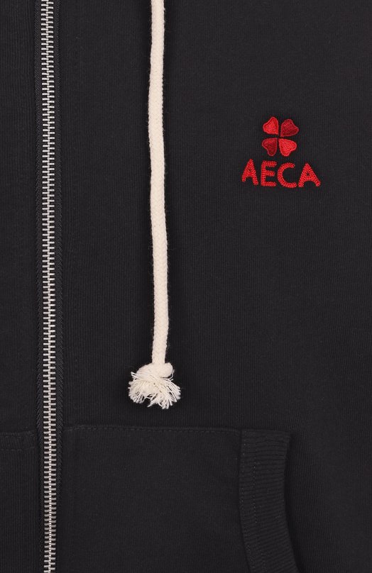 Хлопковая толстовка AECA WHITE AWCMFWBDTSZSO001C0.BLACK (S) Чёрный  AWCMFWBDTSZSO001C0.BLACK (S) Фото 6