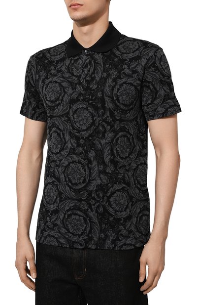 Хлопковое поло VERSACE, арт. 1013906/1A09796, фото 3