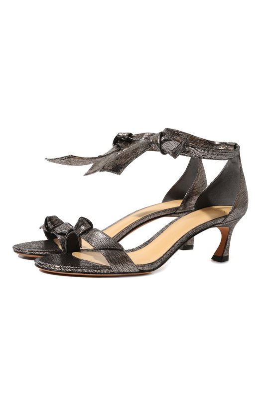 

Кожаные босоножки Alexandre Birman, Серый