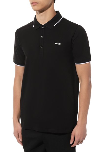 Хлопковое поло HUGO, арт. 50467344, фото 3