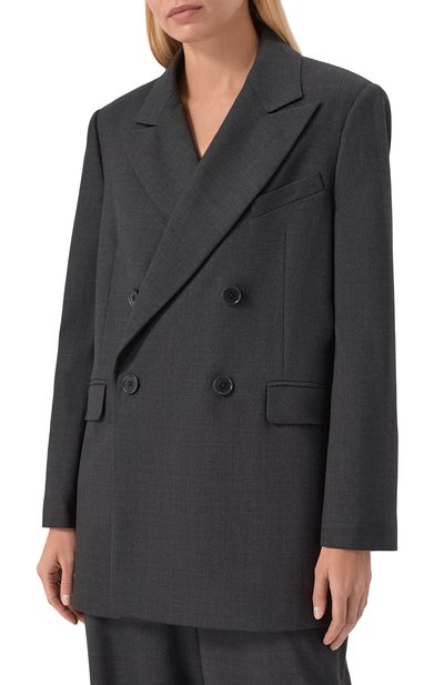 Шерстяной жакет DICE KAYEK серого цвета по цене 164000 руб., арт. FW25V517 MCL ANTHRACITE, фото 3 Шерстяной жакет DICE KAYEK, арт. FW25V517 MCL ANTHRACITE, фото 3