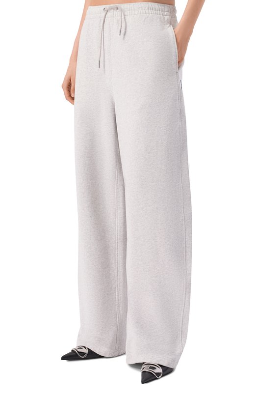 Хлопковые брюки Alexander Wang 1CC2264040 Серый  1CC2264040 Фото 3