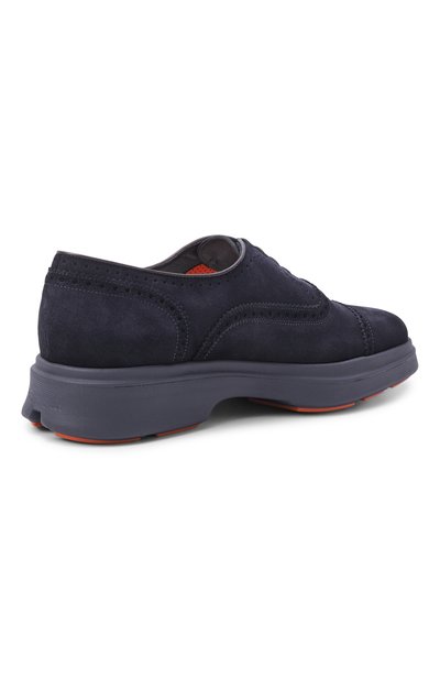 Замшевые оксфорды easy SANTONI темно-синего цвета по цене 99500 руб., арт. MGEG19219BLASR0V, фото 4 Замшевые оксфорды easy SANTONI, арт. MGEG19219BLASR0V, фото 4