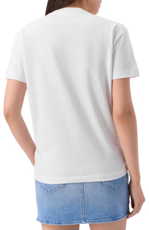 Хлопковая футболка Dsquared2 S72GD0613/D20020 Белый  S72GD0613/D20020 Фото 4
