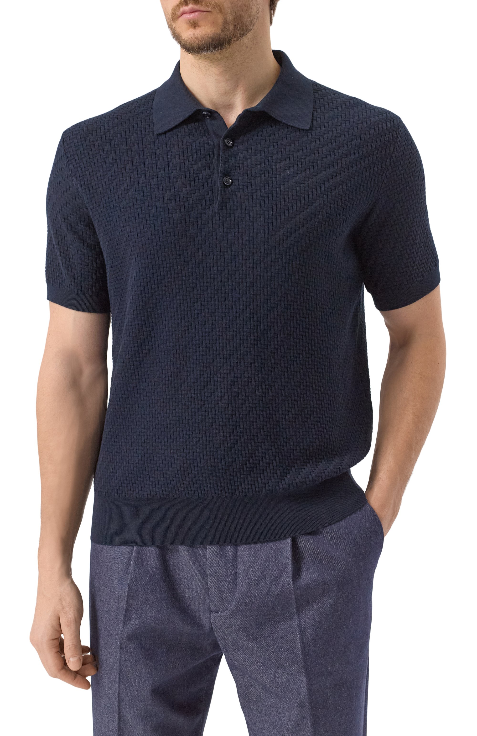 Поло из хлопка и шелка BRIONI, арт. UMR200/PAK22, фото 3