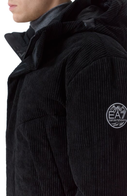 Вельветовый пуховик EA7 7M000446/AF14636 Чёрный  7M000446/AF14636 Фото 5