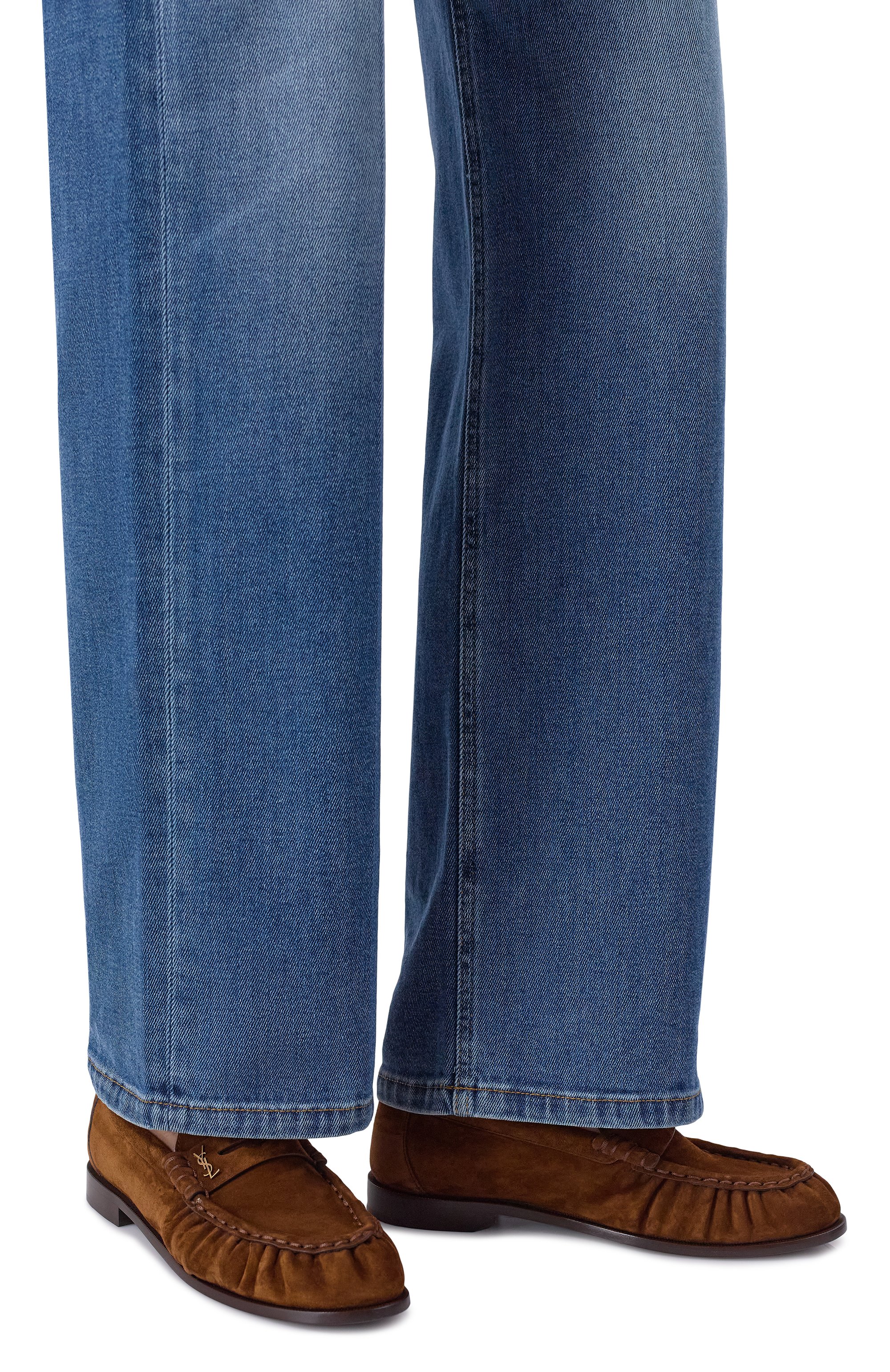 Замшевые пенни-лоферы le loafer SAINT LAURENT, арт. 818908/27DTT, фото 2