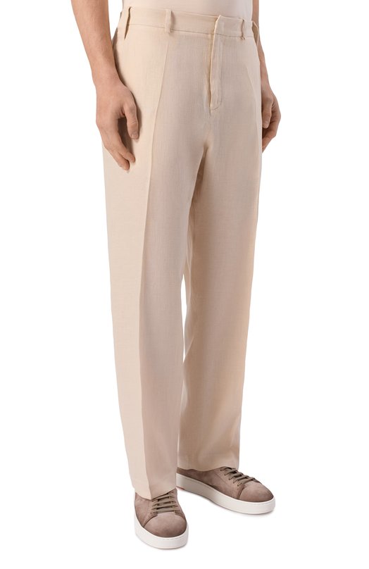 Льняные брюки Kiton UPKN088K0708H Бежевый  UPKN088K0708H Фото 3