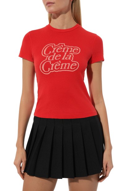 Хлопковая футболка RE/DONE красного цвета по цене 23600 руб., арт. 024R-02WBGT09, фото 3 Хлопковая футболка RE/DONE, арт. 024R-02WBGT09, фото 3