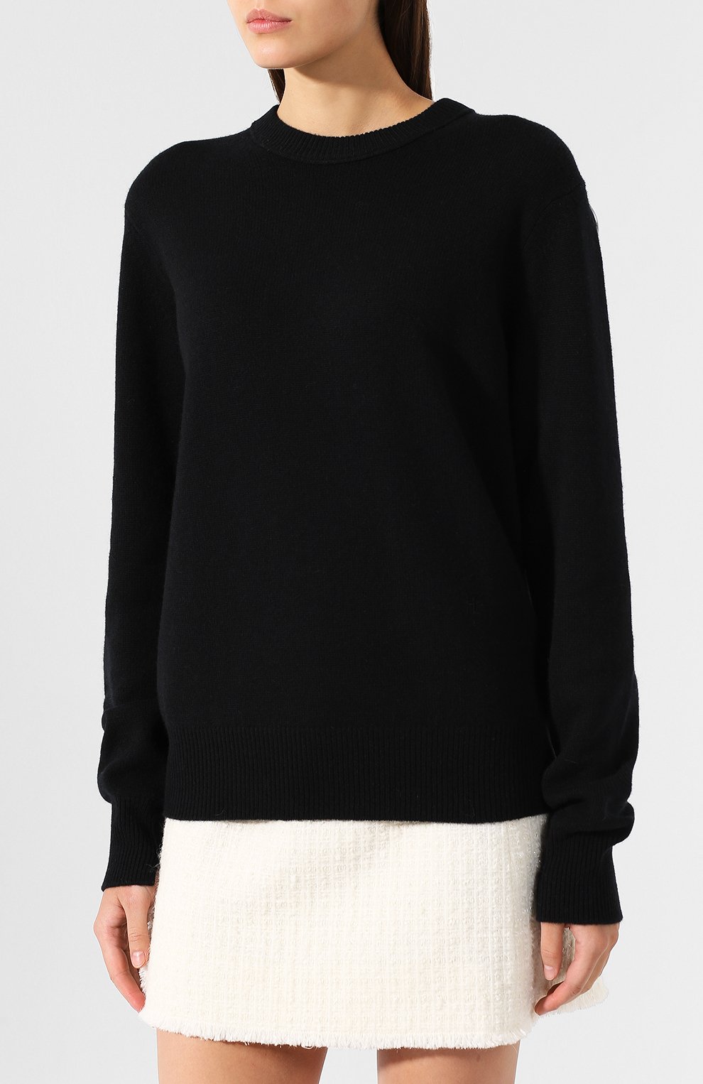 Кашемировый пуловер HELMUT LANG черного цвета по цене 59950 руб., арт. I09HW714, фото 3 Кашемировый пуловер HELMUT LANG, арт. I09HW714, фото 3