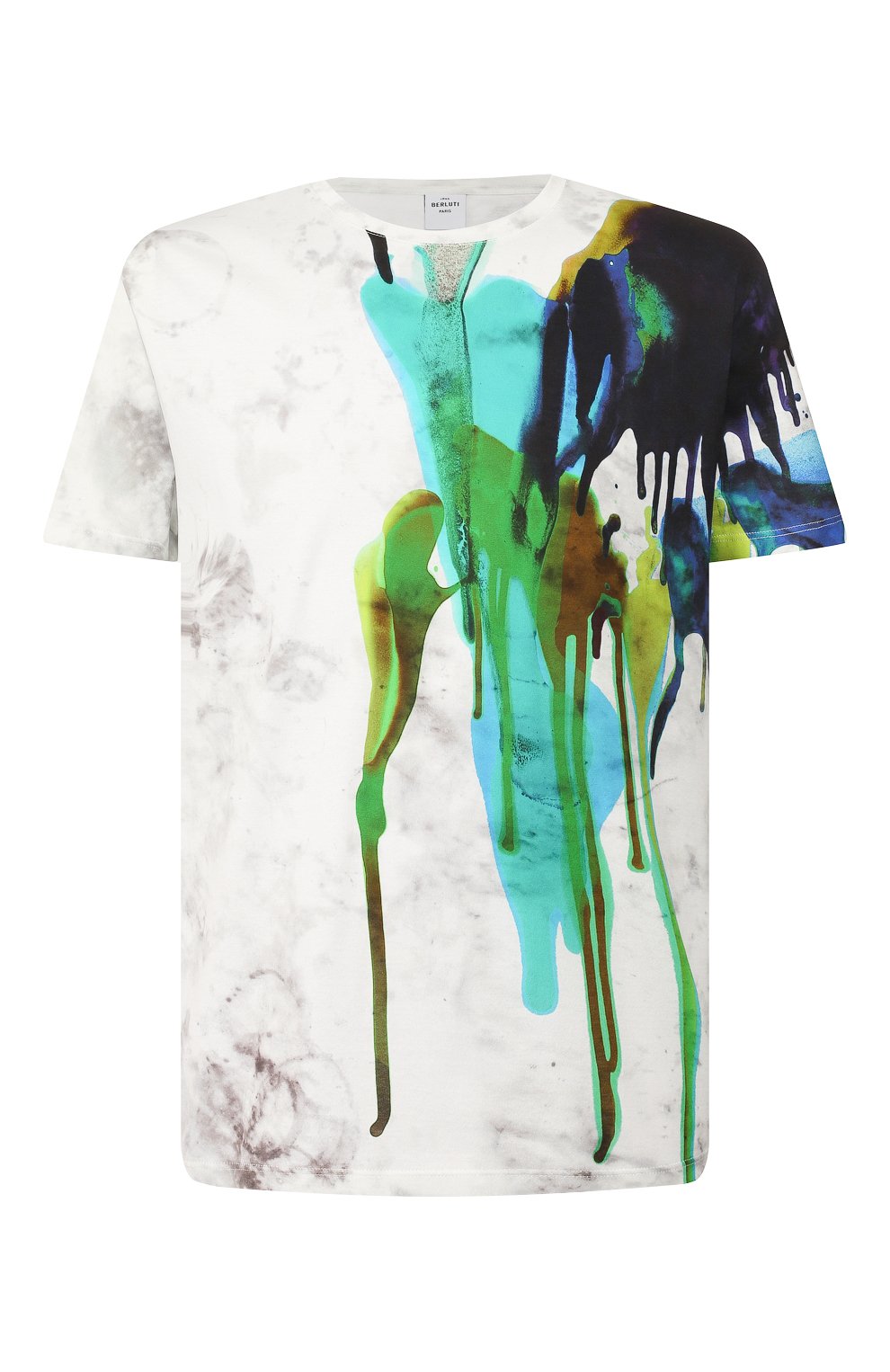 Хлопковая футболка BERLUTI разноцветного цвета по цене 49950 руб., арт. R17JRS44-002, фото 1 Хлопковая футболка BERLUTI, арт. R17JRS44-002, фото 1