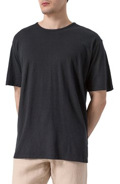 Мужская футболка из хлопка и льна 120% LINO черного цвета, арт. 32ALIM79GR/G308/S01 | Фото 3 (Материал сплава: Проставлено; Материал внешний: Лен, Хлопок; Драгоценные камни: Проставлено; Рукава: 3/4; Длина (для топов): Удлиненные; Стили: Кэжуэл; Принт: Без принта; Мужское Кросс-КТ: Футболка-одежда; Кросс-КТ: Джерси)
