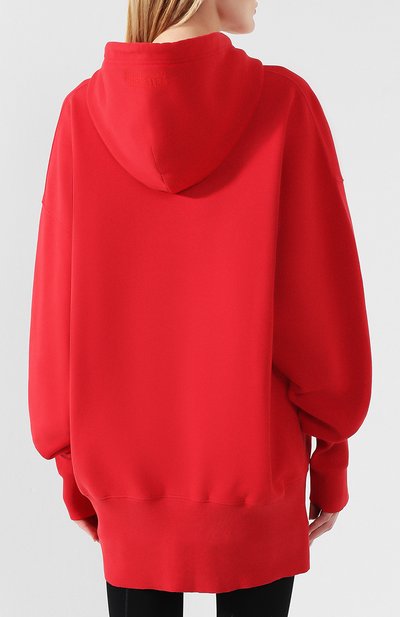 Хлопковое худи VETEMENTS красного цвета по цене 94900 руб., арт. USS197005/W, фото 4 Хлопковое худи VETEMENTS, арт. USS197005/W, фото 4