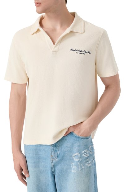 Хлопковое поло sporty & rich x hotel du cap-eden-roc SPORTY AND RICH, арт. T003260673CR01, фото 3