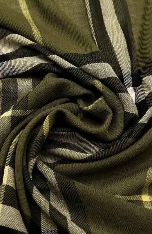 Шерстяной шарф Burberry 8112491 Хаки  8112491 Фото 3