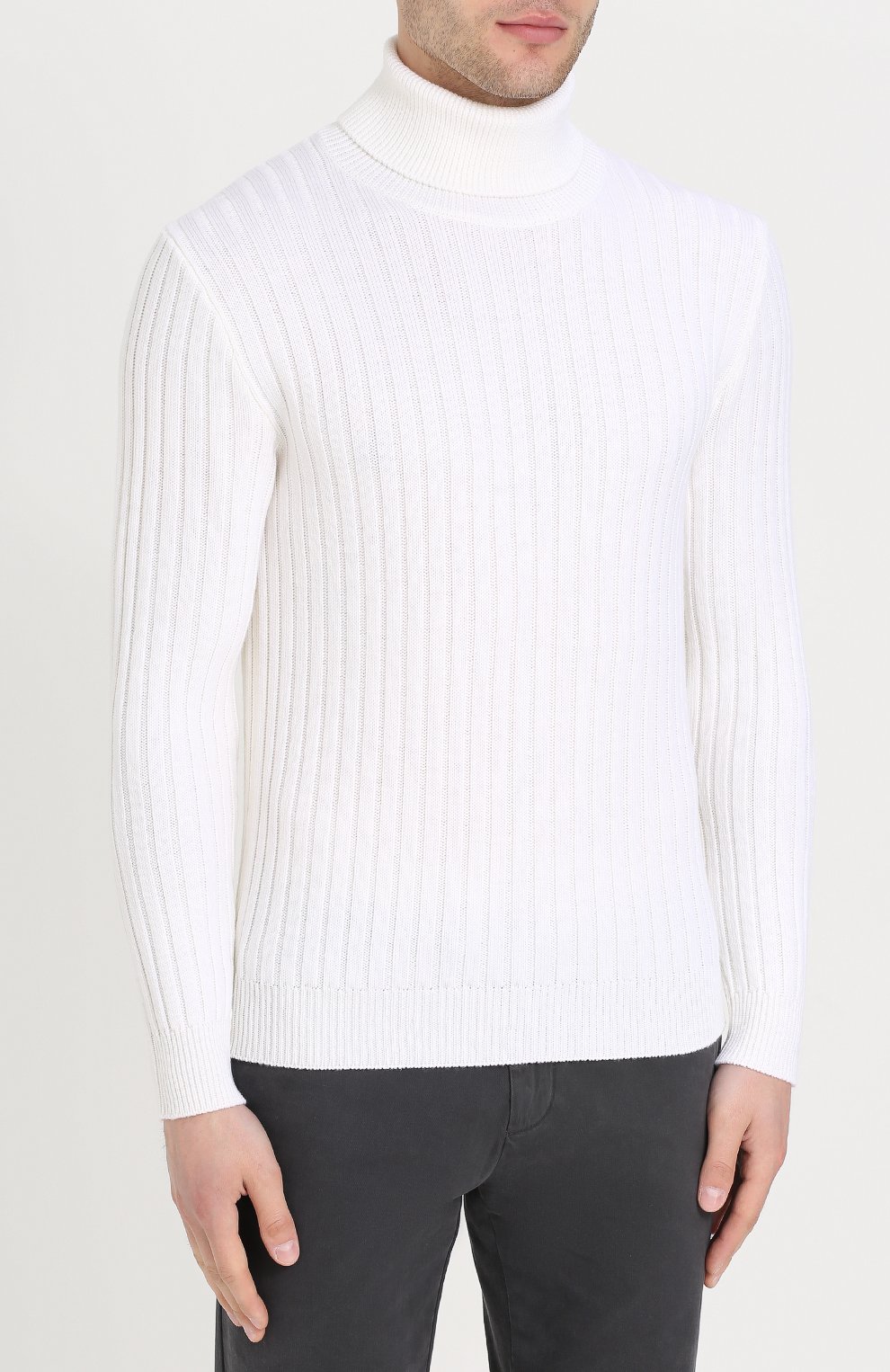 Шерстяной свитер фактурной вязки с воротником-стойкой ELEVENTY UOMO, арт. 979MA0227 MAG24014, фото 3