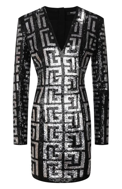 Женское платье с пайетками BALMAIN, арт. VF0R8140/P078