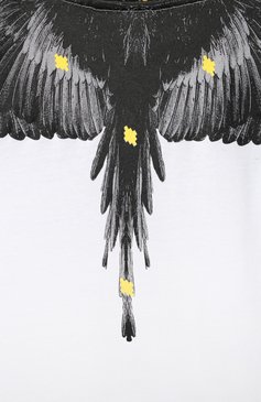 Детская хлопковая футболка MARCELO BURLON KIDS OF MILAN белого цвета, арт. 21E/B/MB/1114/0010/2-6Y | Фото 3 (Рукава: Короткие; Материал внешний: Хлопок; Региональные ограничения белый список (Axapta Mercury): RU; Мальчики Кросс-КТ: Футболка-одежда; Материал сплава: Проставлено; Драгоценные камни: Проставлено; Ростовка одежда: 4 года | 104 см, 6 лет | 116 см)