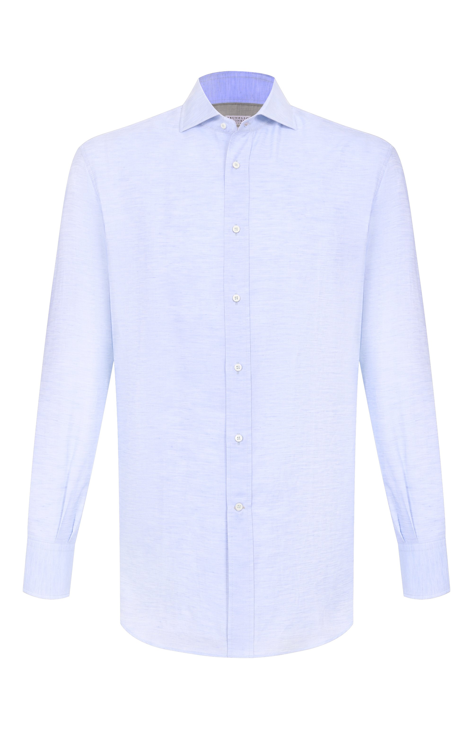 Рубашка из хлопка и льна BRUNELLO CUCINELLI, арт. MR6250028, фото 1