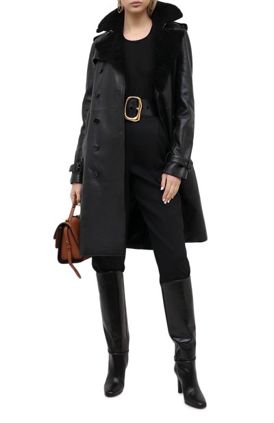 Кожаное пальто SAINT LAURENT, арт. 625203/YCCI2, фото 3