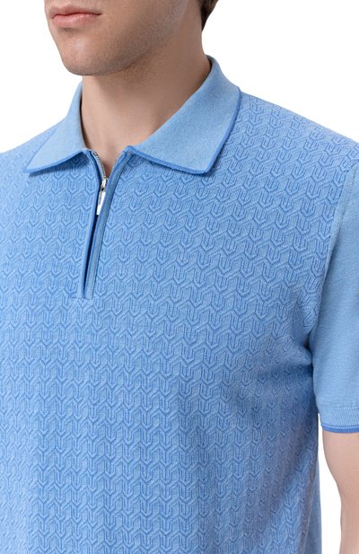 Поло из хлопка и шелка ANDREA CAMPAGNA, арт. SU26C0S280-01/C0S261, фото 5