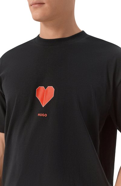 Хлопковая футболка HUGO, арт. 50553429, фото 5