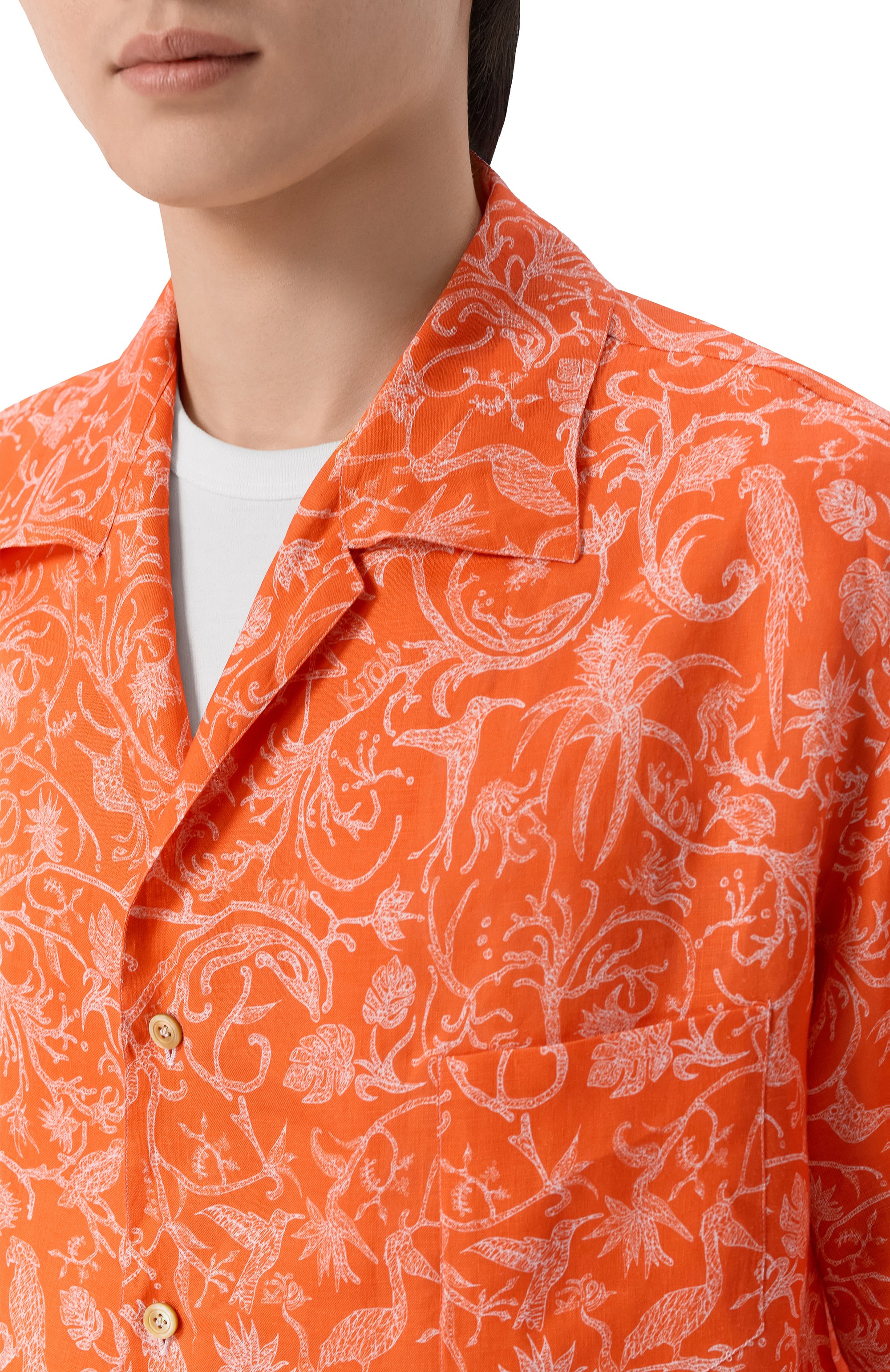 Льняная рубашка KITON, арт. UMC028H09717, фото 5