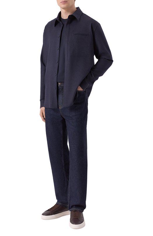 Рубашка из кашемира и шерсти норки MVST M25.1MM.B001/F067 Синий  M25.1MM.B001/F067 Фото 2