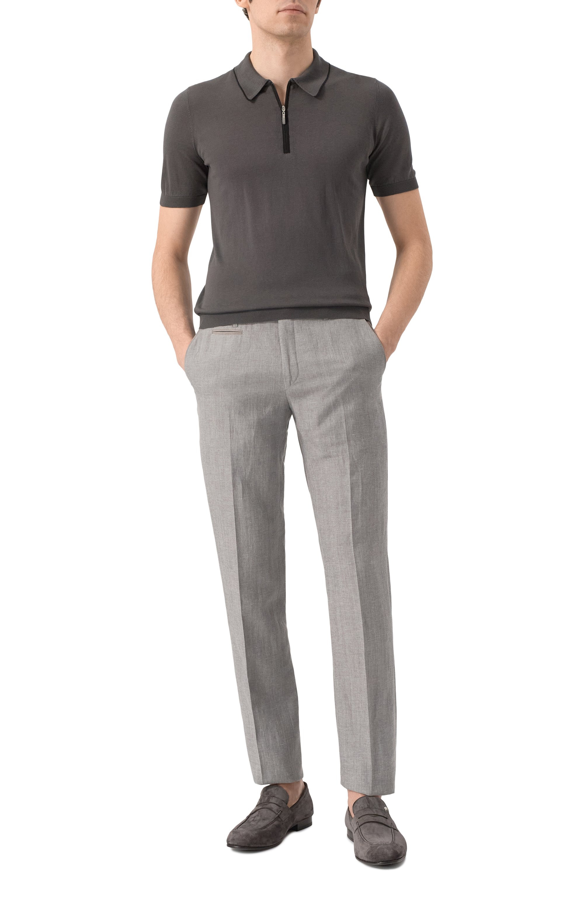 Брюки из шерсти и льна CORNELIANI, арт. 254B05-2514164, фото 2