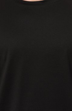 Мужская хлопковая футболка DONDUP черного цвета, арт. US198/JF0271U GQ6 | Фото 5 (Принт: Без принта; Рукава: Короткие; Длина (для топов): Стандартные; Материал сплава: Проставлено; Материал внешний: Хлопок; Драгоценные камни: Проставлено; Стили: Кэжуэл)