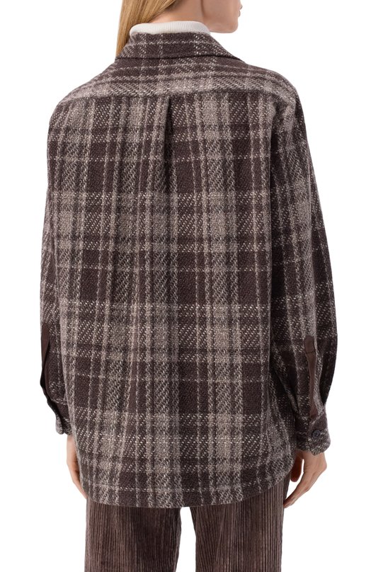 Кашемировая куртка-рубашка Kiton D60419K0528E02 Коричневый  D60419K0528E02 Фото 4