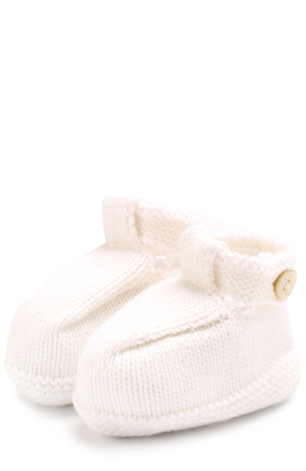 Вязаные пинетки из хлопка и кашемира TARTINE ET CHOCOLAT кремового цвета по цене 6335 руб., арт. TK89001, фото 1 Вязаные пинетки из хлопка и кашемира TARTINE ET CHOCOLAT, арт. TK89001, фото 1