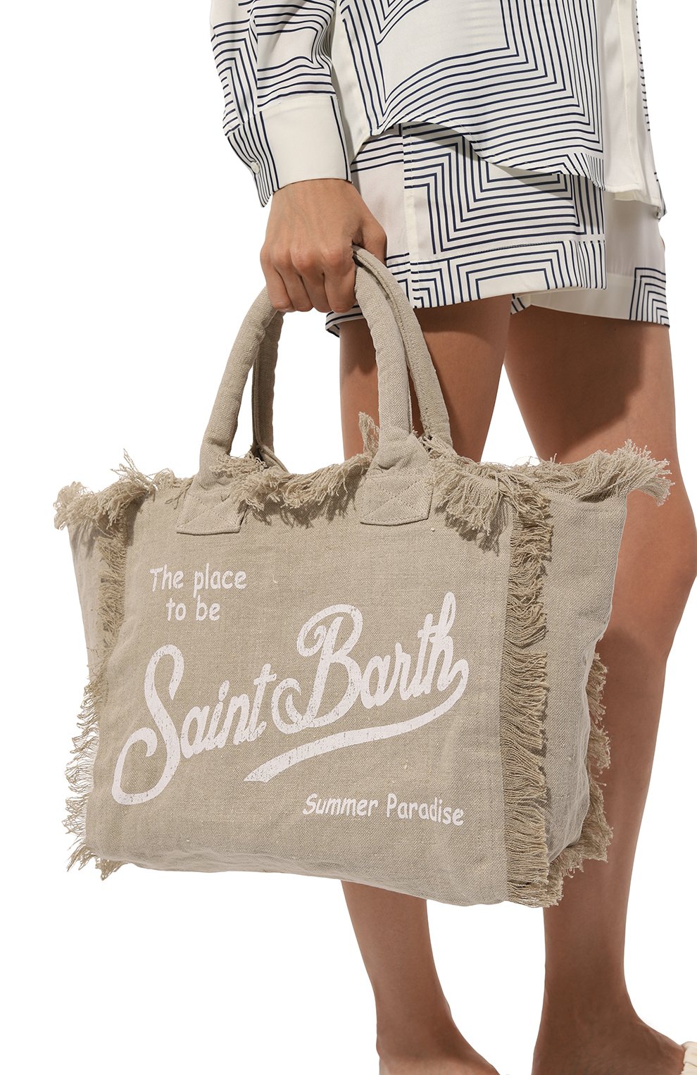 Сумка-тоут vanity MC2 SAINT BARTH бежевого цвета по цене 15650 руб., арт. VANITY LINEN/STBA/00122F, фото 2 Сумка-тоут vanity MC2 SAINT BARTH, арт. VANITY LINEN/STBA/00122F, фото 2