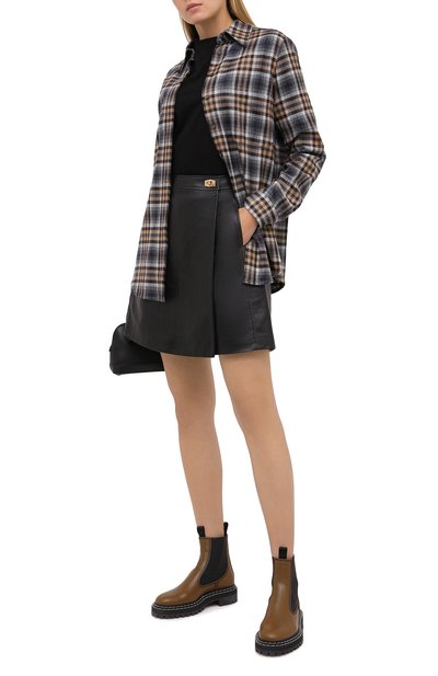 Кожаная юбка-шорты GIVENCHY, арт. BW50LE60TN, фото 2