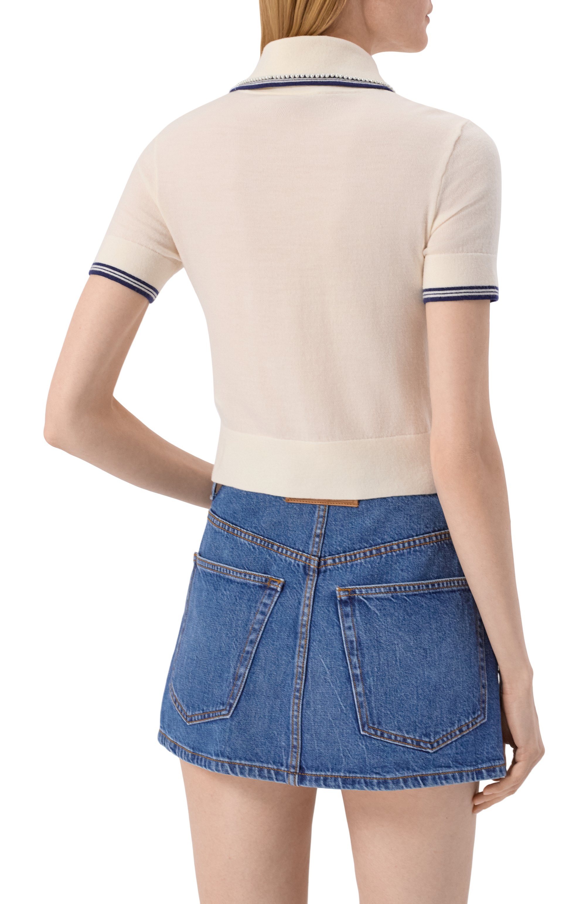 Шерстяное поло SELF-PORTRAIT, арт. SS25123TAC, фото 4