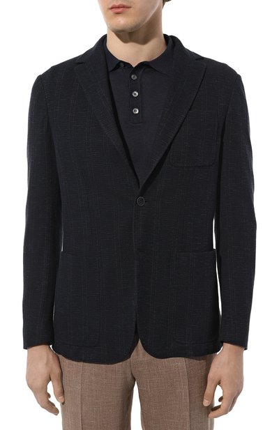 Пиджак из хлопка и льна CANALI, арт. J0147/JJ02702, фото 3