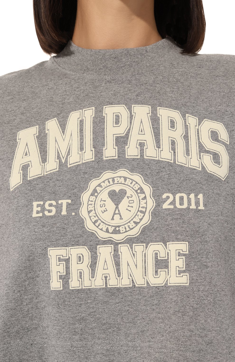 Хлопковая футболка AMI, арт. FTS010 702, фото 5