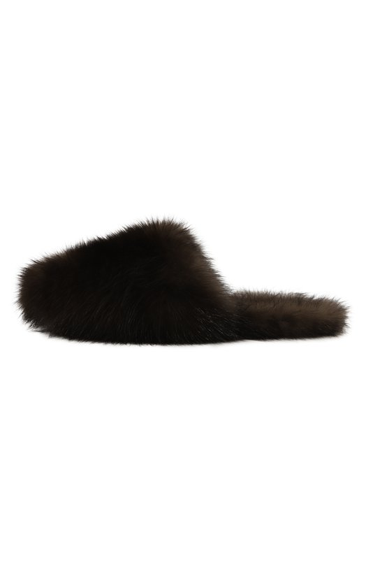 Меховые домашние туфли Enigma из соболя Black Sable BS-001M/EB Коричневый  BS-001M/EB Фото 4
