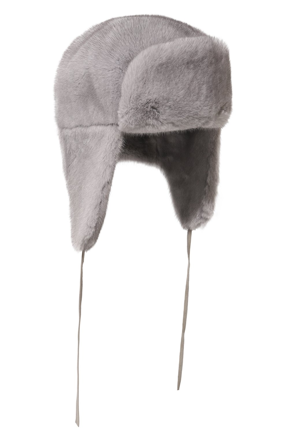 Шапка-ушанка френки из меха норки FURLAND светло-серого цвета по цене 97460 руб., арт. 0217500110004600000, фото 1 Шапка-ушанка френки из меха норки FURLAND, арт. 0217500110004600000, фото 1